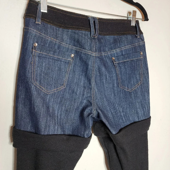 Alberto Makali denim shorts black sweater tights combo pants size 4 - Picture 11 of 17